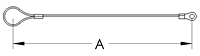 Wire Lanyard Loop / Eye Line Drawing